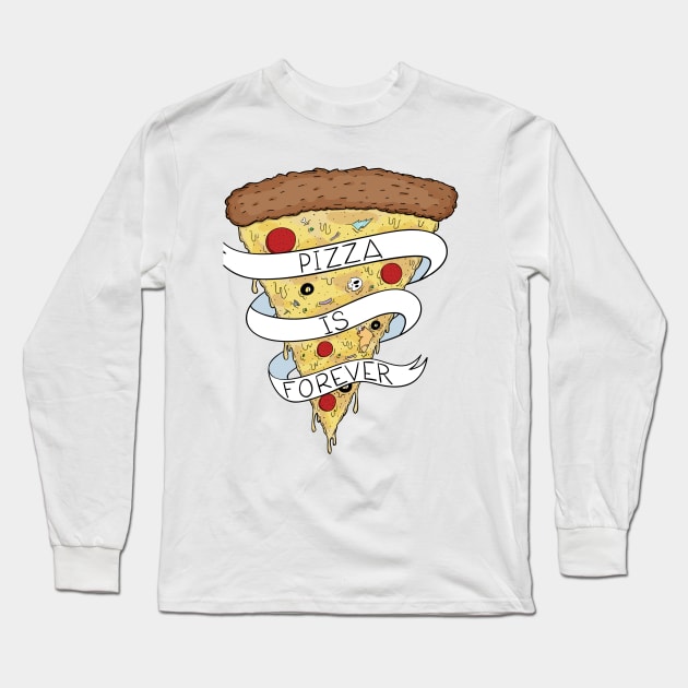 Pizza Is Forever Color Long Sleeve T-Shirt by RBJ2